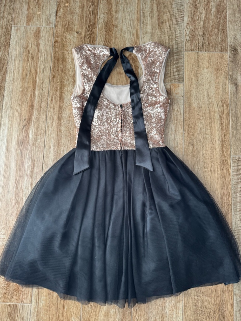 Windsor Cream and Black Sparkly Dress